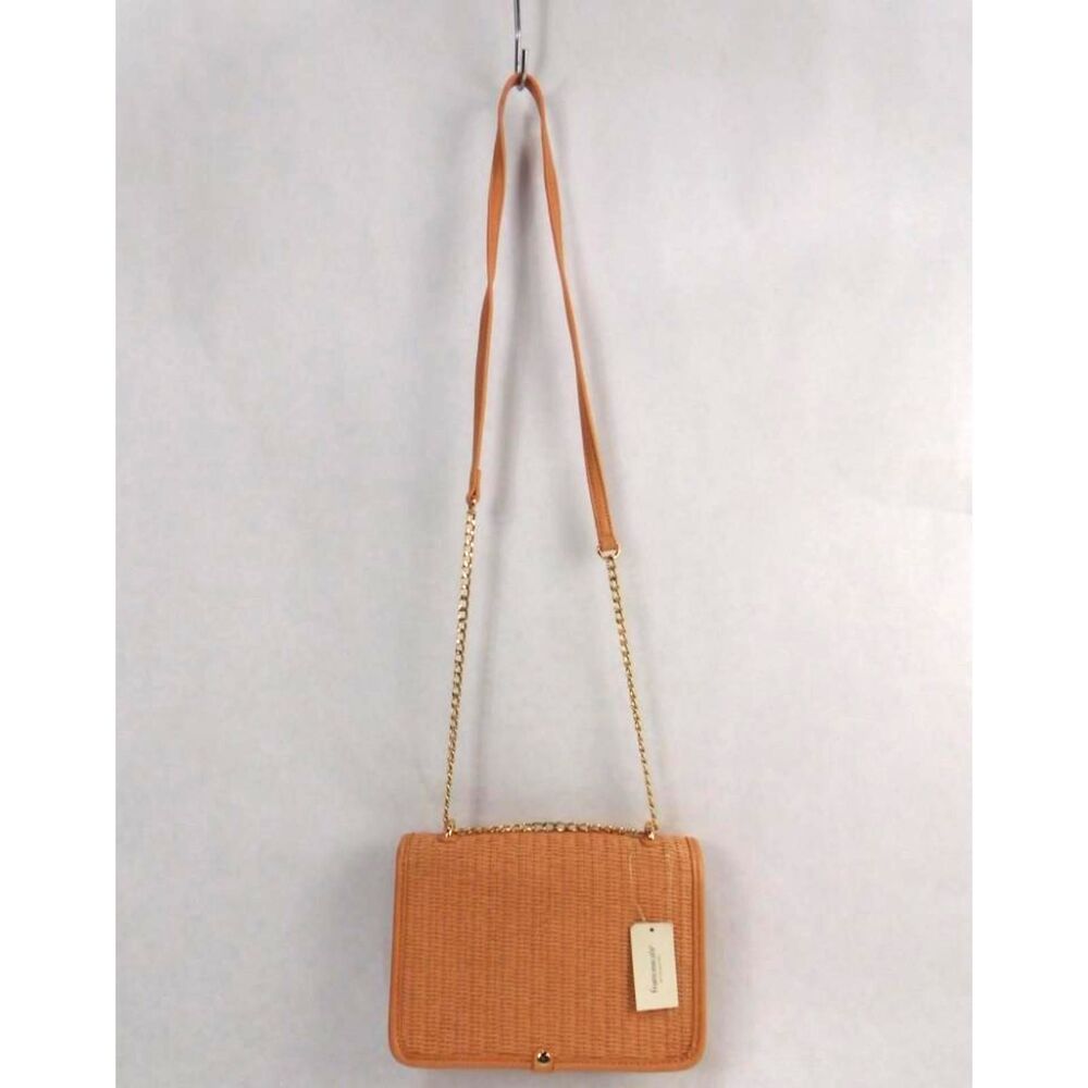 NWT Francesca's Blush Veda Bow Box Straw Crossbody Purse Handbag